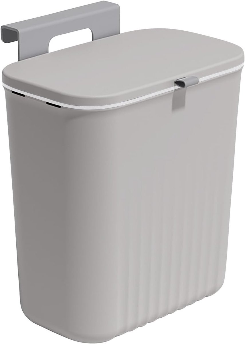 Praktische Afvalbak 9 L met Deksel voor Keuken, Badkamer en Caravan - Ideaal voor Compost en Organisch Afval