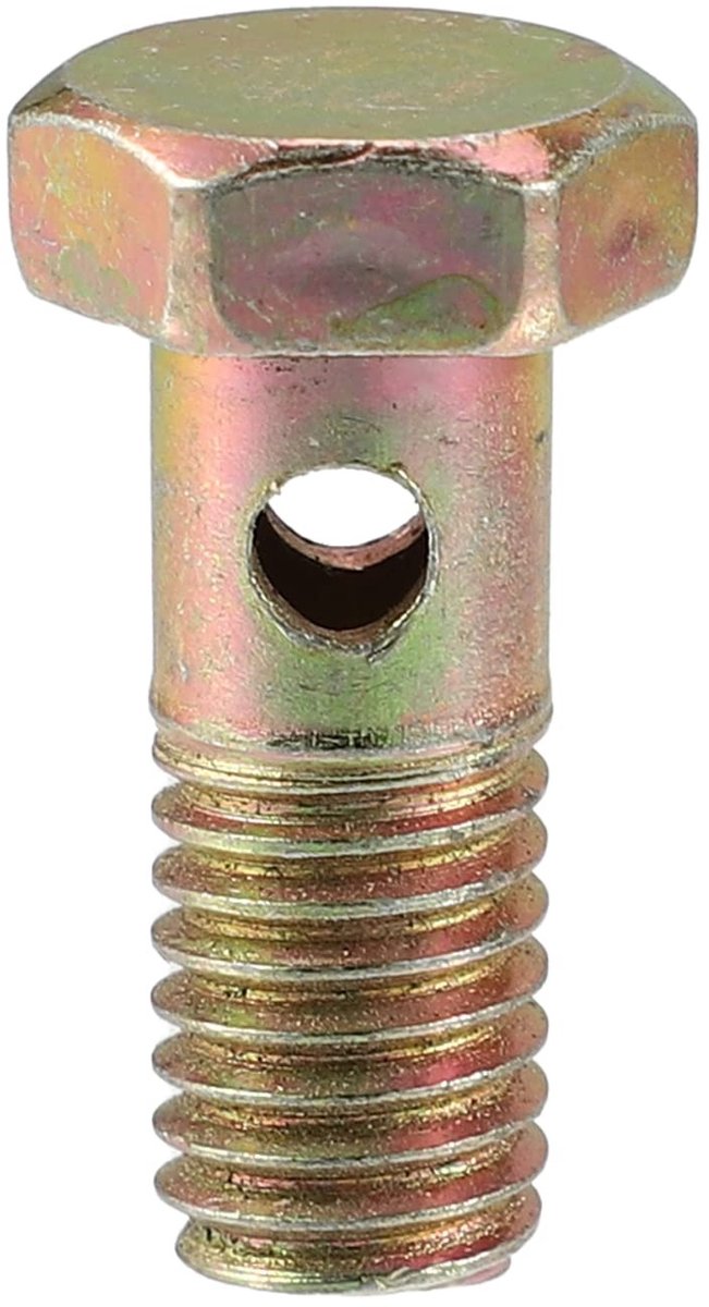 Dailygoods - M8x1.25 Banjo Bout Remleiding Fitting Adapter IJzer Bronzen Kleur