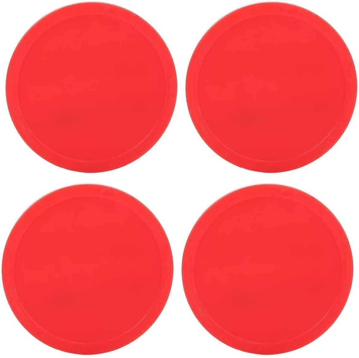 Set van 4 Vervangende Air Hockey Pucks van Kunststof voor Thuis, Speelkamers en Spelavonden met Vrienden