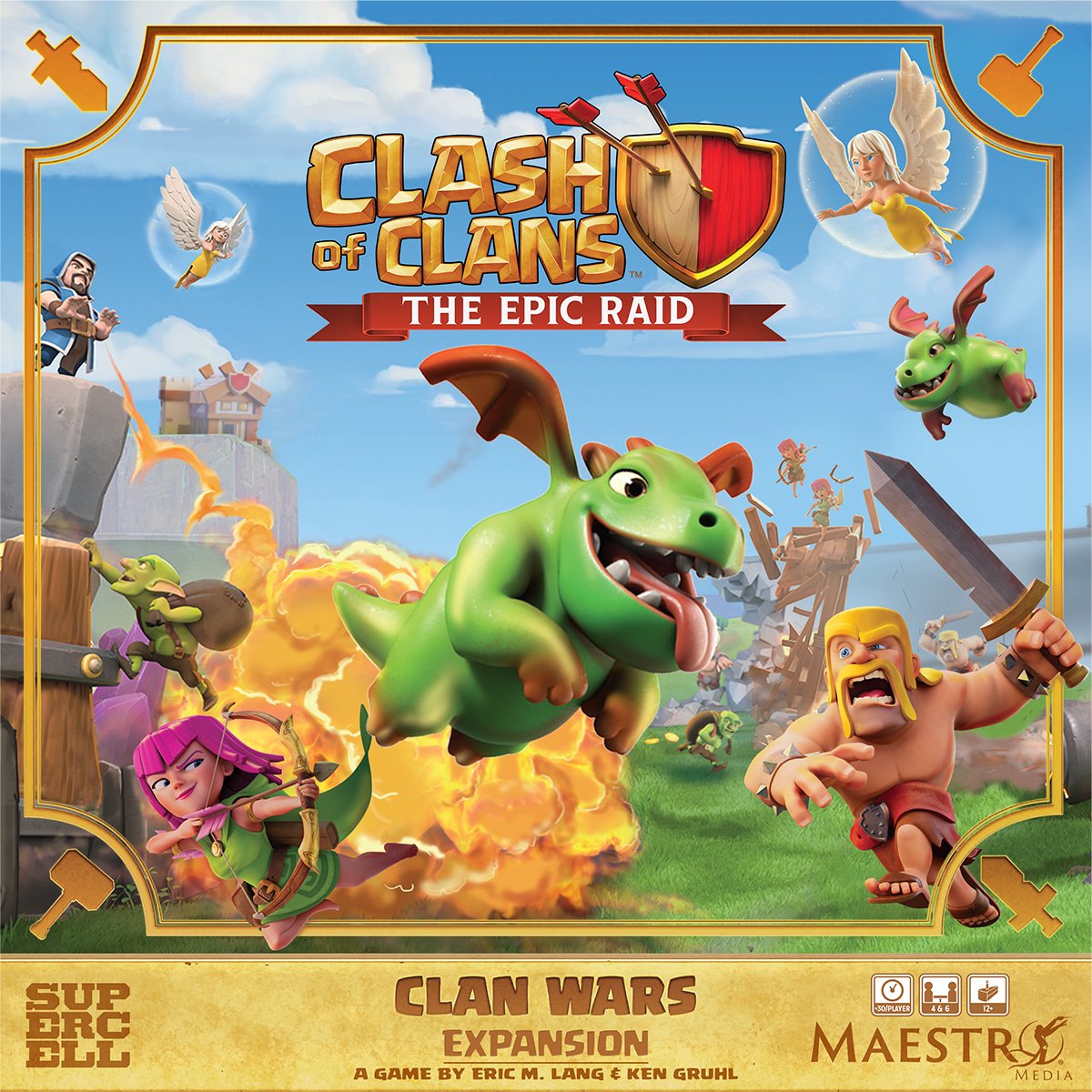 Clash of Clans The Epic Raid Clan Wars Expansion - Bordspel Uitbreiding - Engels