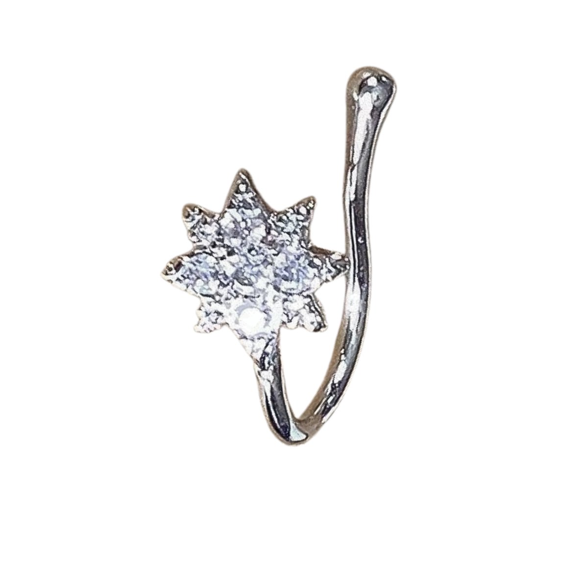 Fake Neus ringetje Zirkonia Bloem- geen gaatje- Charme Bijoux