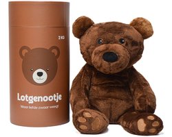 Lotgenootje Verzwaringsknuffel Beer - 45cm/2kg - Verzwaarde Knuffel - Weighted Stuffed Animal - Voor kinderen & volwassenen - Sensorisch Speelgoed - Zware Knuffel Anxiety - Teddybeer - Knuffelbeer