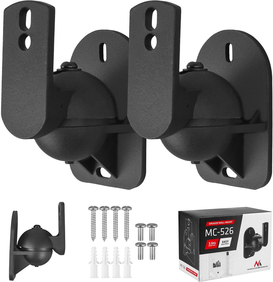 Luidspreker muurbeugel (x2) Speakers houder Maclean MC-526