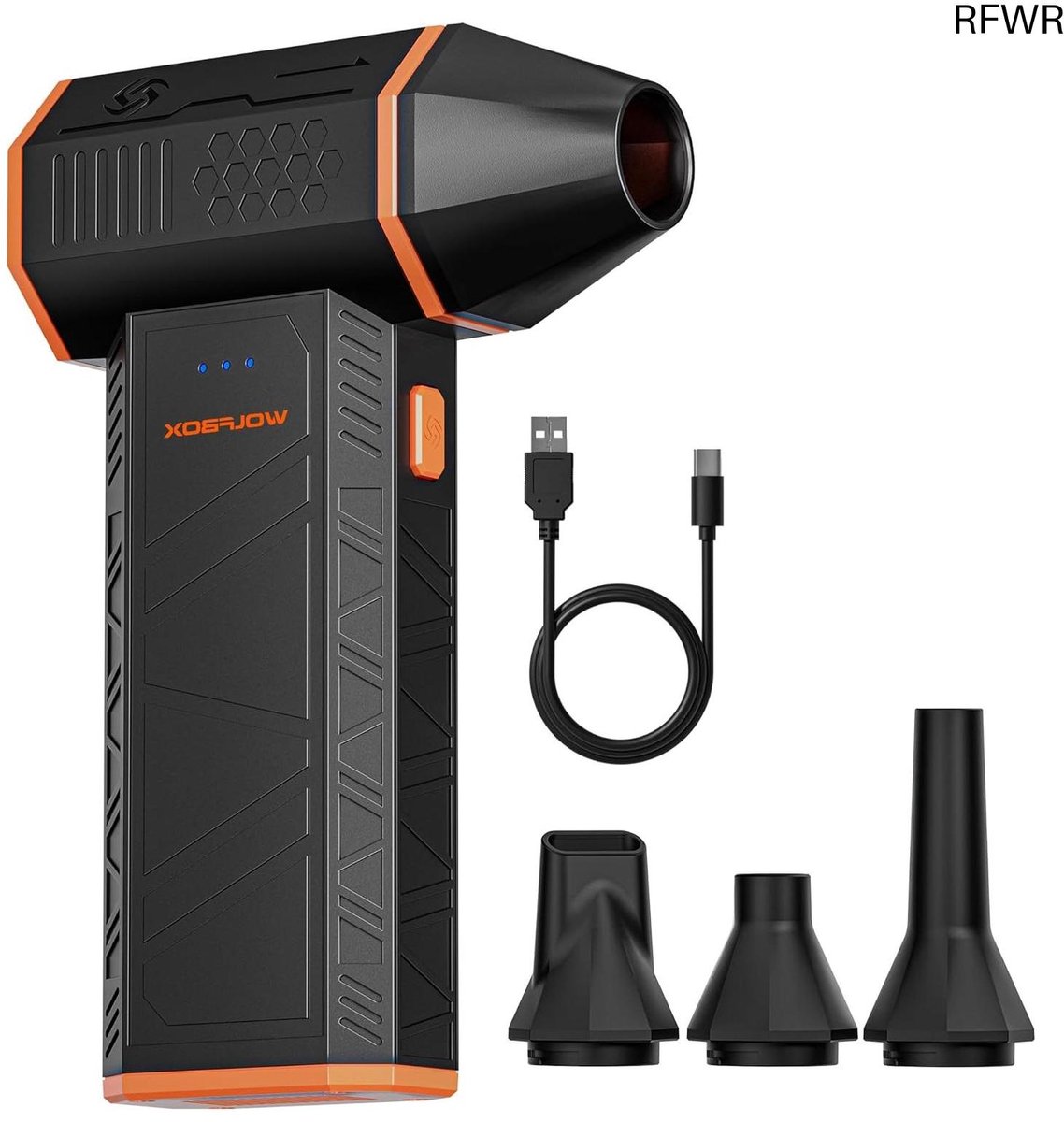 Elektrische Bladblazer - Mini Ventilator - Stof Verwijderen - 3 Snelheden Instelbaar - 0.45 kg - Zwart