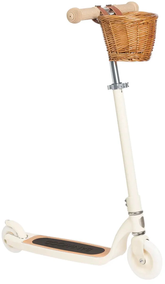 Banwood - Maxi scooter - kinderstep met mandje - 6+ jaar - Creme