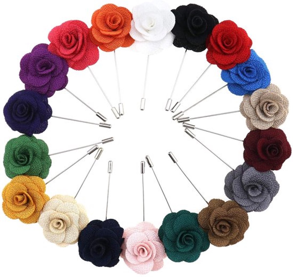 Allecto - Bloemen Speldenset - 18 Stuks - Handgemaakt - Voor Bruiloft