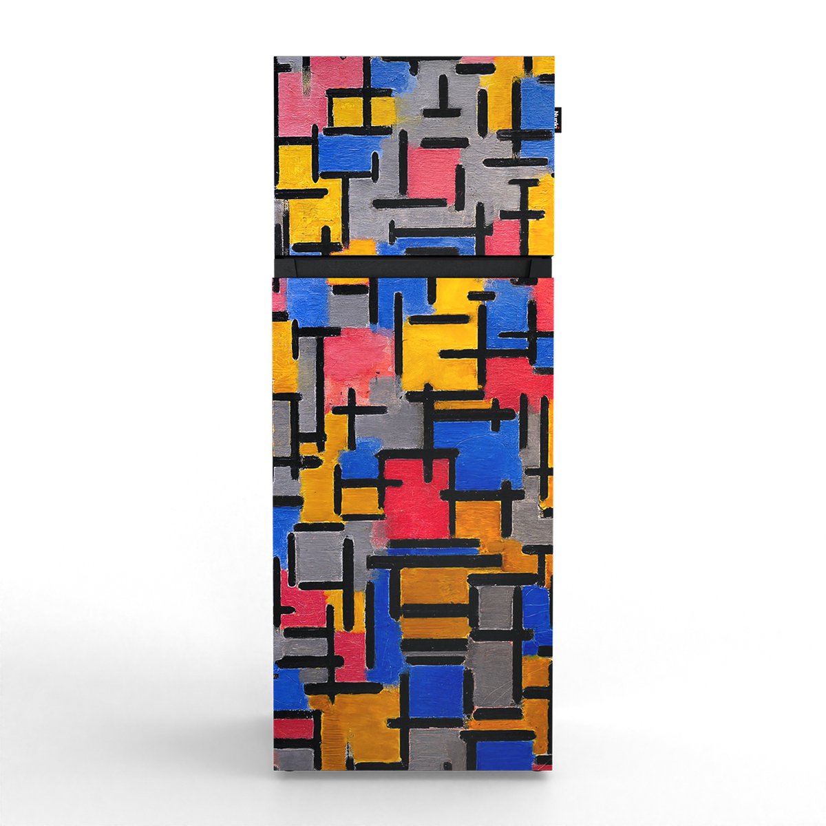 NUNKI MEDIUM-AMOND / Dubbel-Deurs Koelkast, E Klasse, 206l, Piet Mondriaan, Satin (ALL sides)