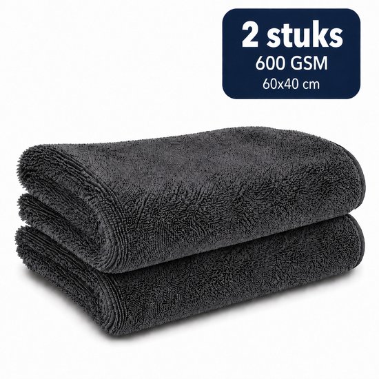 Liviahome Fastdry droogdoek – 2 stuks – 60×40 cm – antraciet