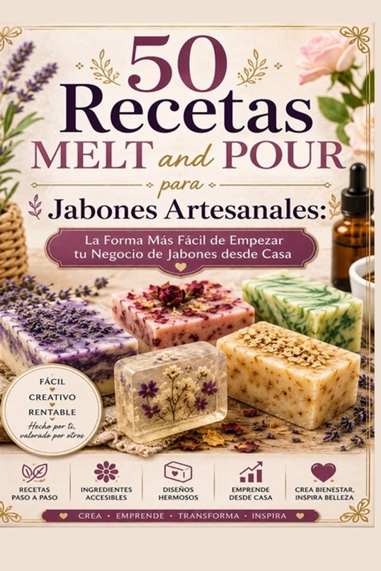 50 Recetas MELT and POUR para Jabones Artesanales - cover
