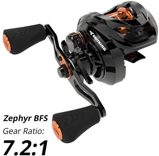 Cherrys Finds - Baitcasting - Baitcastingreel - Voor de Rechterhand - Baitcasting Reel - Baitcastingreels - Visserijmolen - Lichtgewicht - 4.5KG 7 Kogellagers 7.2:1 - Overbrengingsverhouding - Carbon Visserijspoel van cherrys-finds — afbeelding 2