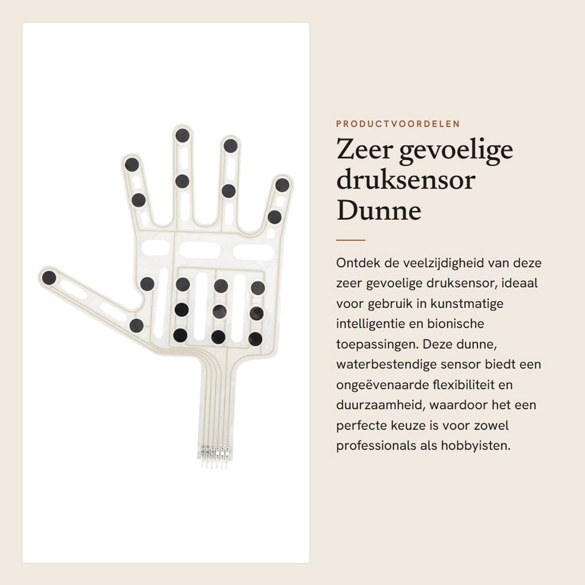 Dailygoods- Druksensor Zeer Gevoelig - Handpalmtype - Waterdicht - Flexibel - Multifunctioneel - Duurzaamheid > 1 miljoen keer - Drukgevoelige Sensor