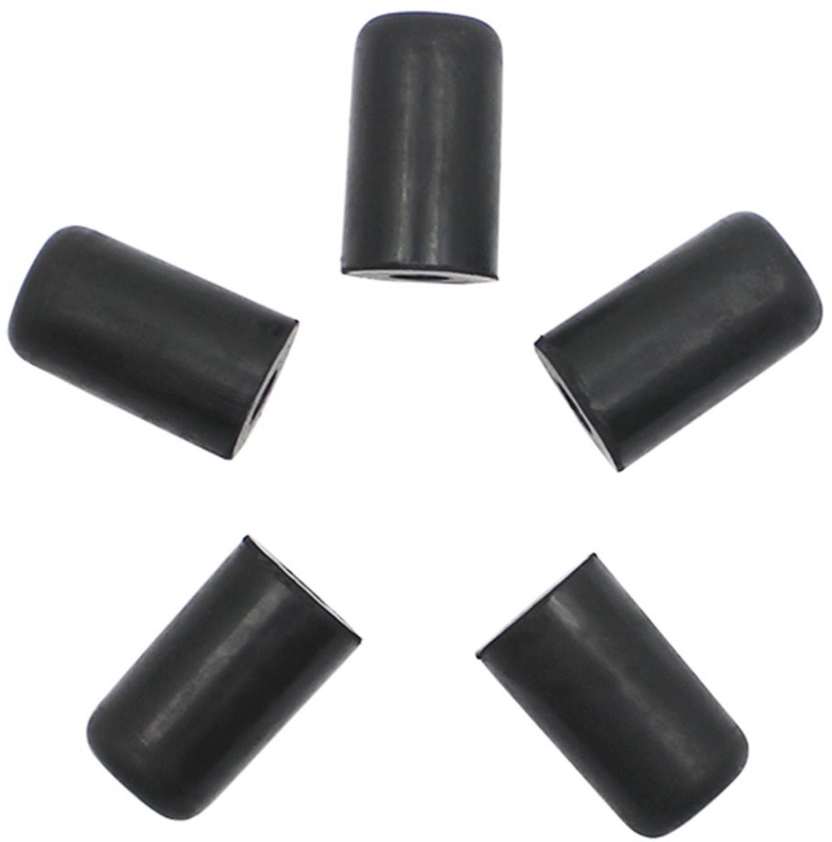 VLEMICO- Endpin Beschermer - 5-Pack Rubber Tips - Antislipmat - Zwart - Klein - Schokbestendig - Cello Voet