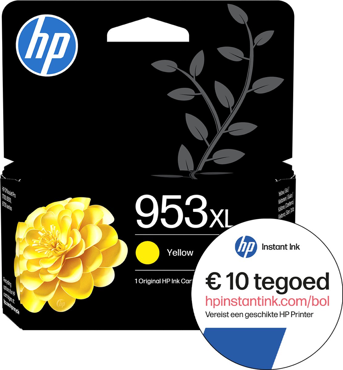 HP 953XL - Inktcartridge - Origineel - Geel + Instant Ink tegoed