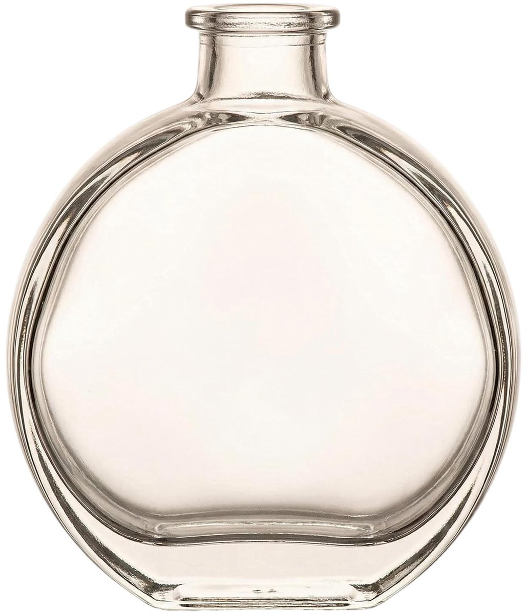 Dailygoods- Diffuser Fles 150ml - Ronde Glas - Decoratieve Pot - DIY Geur Accessoires - Transparant - Stevig Materiaal - Geurstokjes