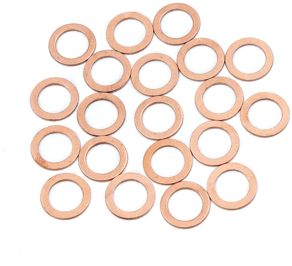 Dailygoods- Sluitring Hoogwaardige Koper - Afdichting - Sluitringen - Bevestigen - Verzegelen - M12 x 18 x 1 mm - 20 Stuks - Afdichtring