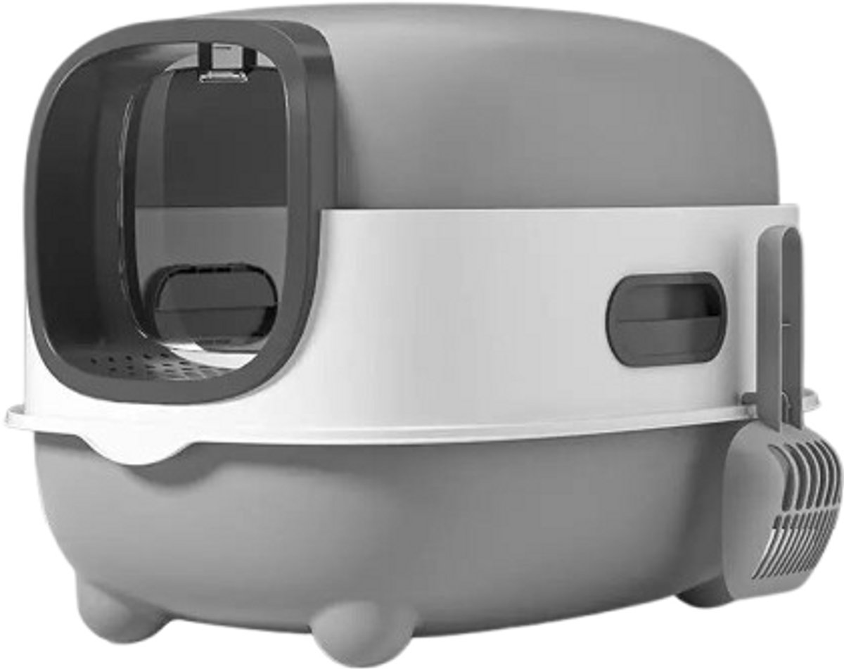 DierDO – Kattenbak met Lade – Kattentoilet – Open Kattenbak – Grijs – 34x56x38 cm – Uittreklade – Inclusief Schep – tot 15 kg DierDO – Kattenbak met Lade – Kattentoilet – Open Kattenbak – Grijs – 34x56x38 cm – Uittreklade – Inclusief Schep – tot 15 kg
