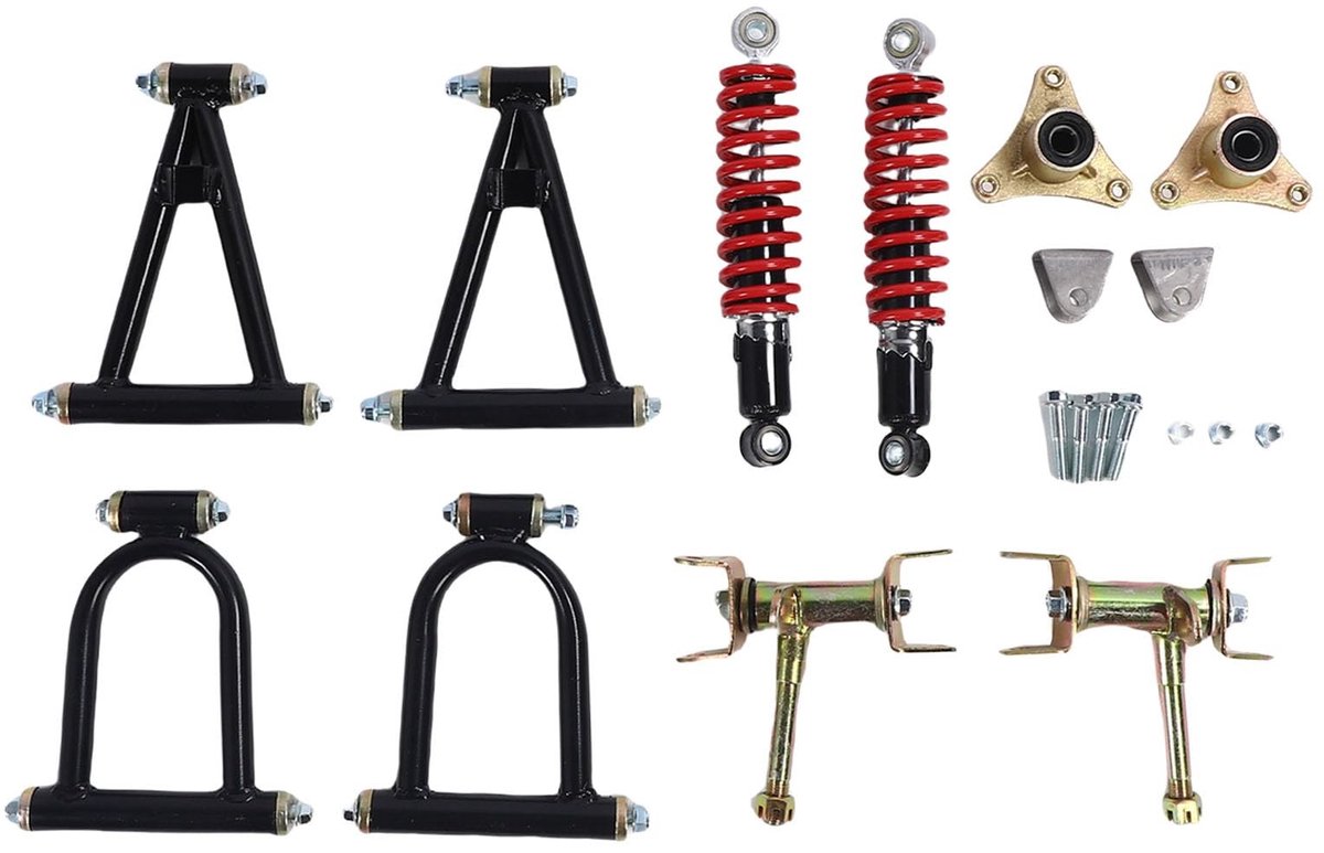 JHUBERS - Voorvork Swingarm Set voor ATV Quad en Go Kart - Hoge Sterkte Metaal