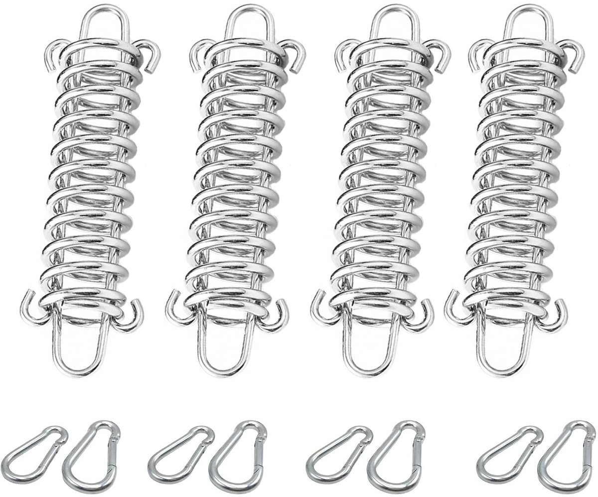JHUBERS- Trekveren - 4 Sets - Bevestigingsset - Roestvrij Staal - Zeer Sterk - Voor Campingtent/Luifel - Koppeling
