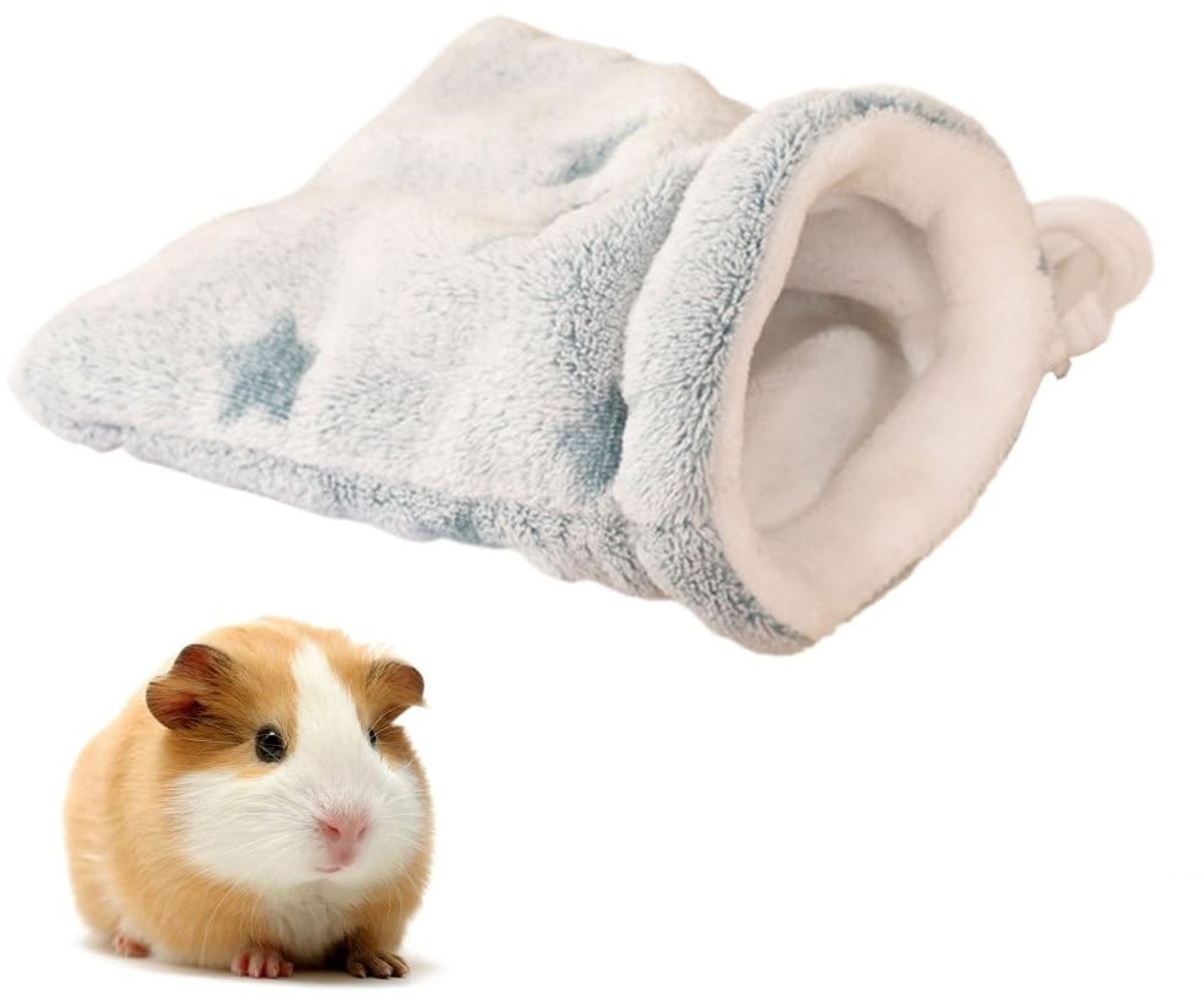 JHUBERS- Slaapzak Kleine Dieren - Flanellen Slaapzak - Ademend Gatenontwerp - Trekkoord - Huisdier Verbergzak - Comfortabel en Koudebestendig - Dierenbed