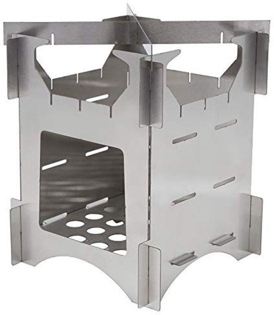 Dailygoods- Campingkachel Roestvrij Staal - Opvouwbare Houtkachel - Draagbare Kachel - Voor Buiten - Kamperen/Wandelen - Superventilatie van Dailygoods — afbeelding 3