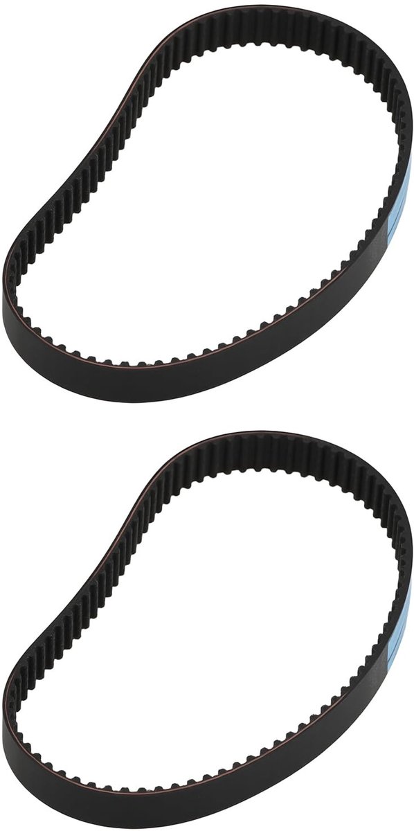Dailygoods- Stofzuiger Riem 2 Stuks - Compatibel met Hoover 5012PH/5015PH/5017PH/5019PH/EB303 - Omtrek 168 mm - Breedte 6 mm - Rubberen Constructie - Stofzuigerband
