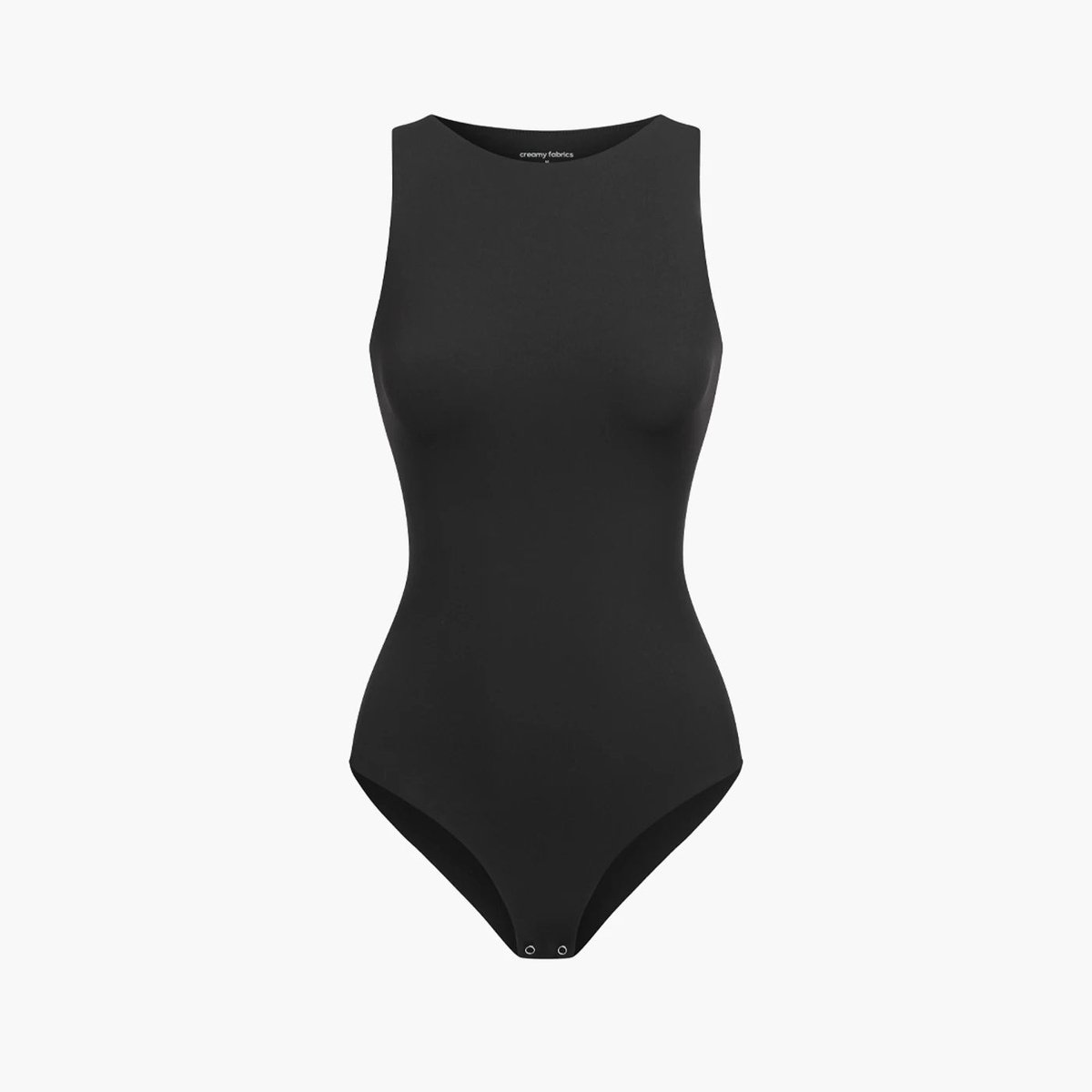 cfab - Bodysuit met ronde hals en string - Zwart - 3XL - Corrigerende Body - Naadlos - corrigerend ondergoed dames