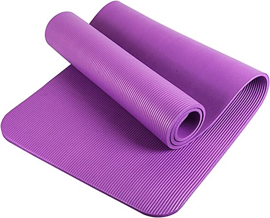 XXL Yogamat - Fitnessmat Pilates - Comfortabel Trainen - Extra Dik - 200x100cm - Paars — afbeelding 3