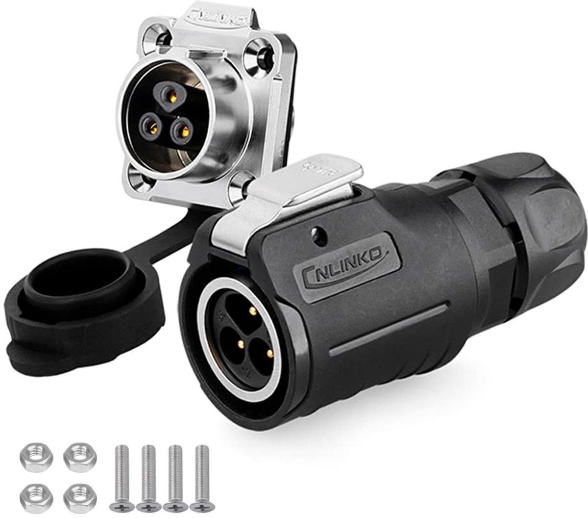 Waterproof Plug - Industriële Connector - Apparatuur Verbinden - IP67 Bescherming - M16 3-polig - Metaal