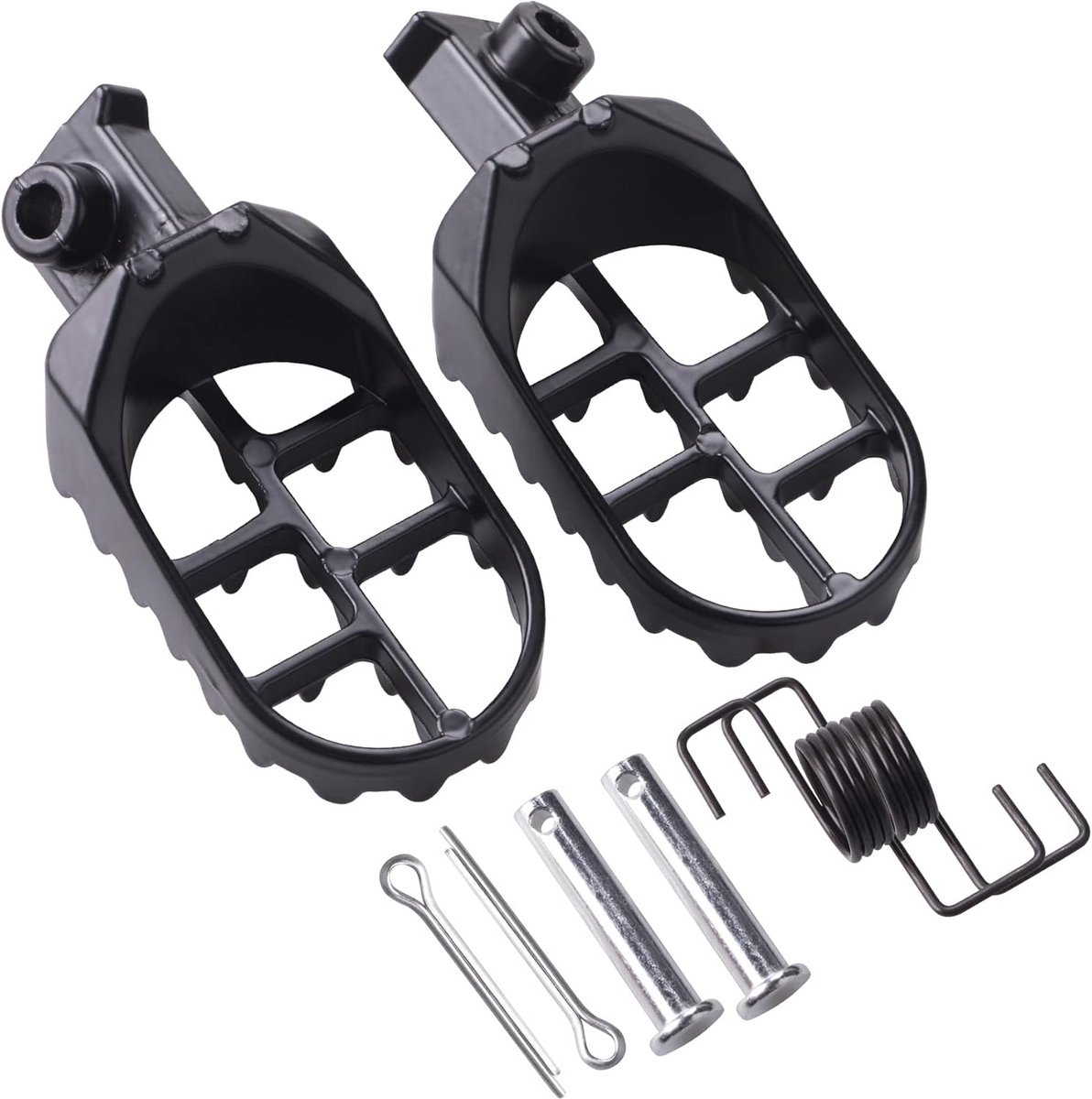 Motorfiets Voetsteunen - Aluminium Pedalen - Offroad Rijden - Verbeterde Grip Tanden - Niet gespecificeerd - Zwart