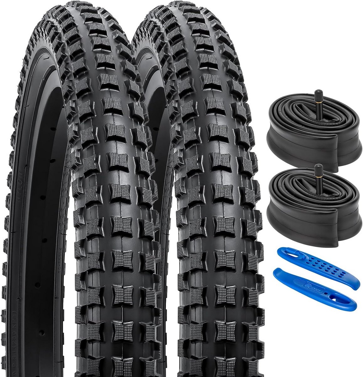 Fietsbanden en binnenbanden - Reserveonderdelen set - Mountainbiken en offroad - Opvouwbaar ontwerp - 20 inch - Zwart