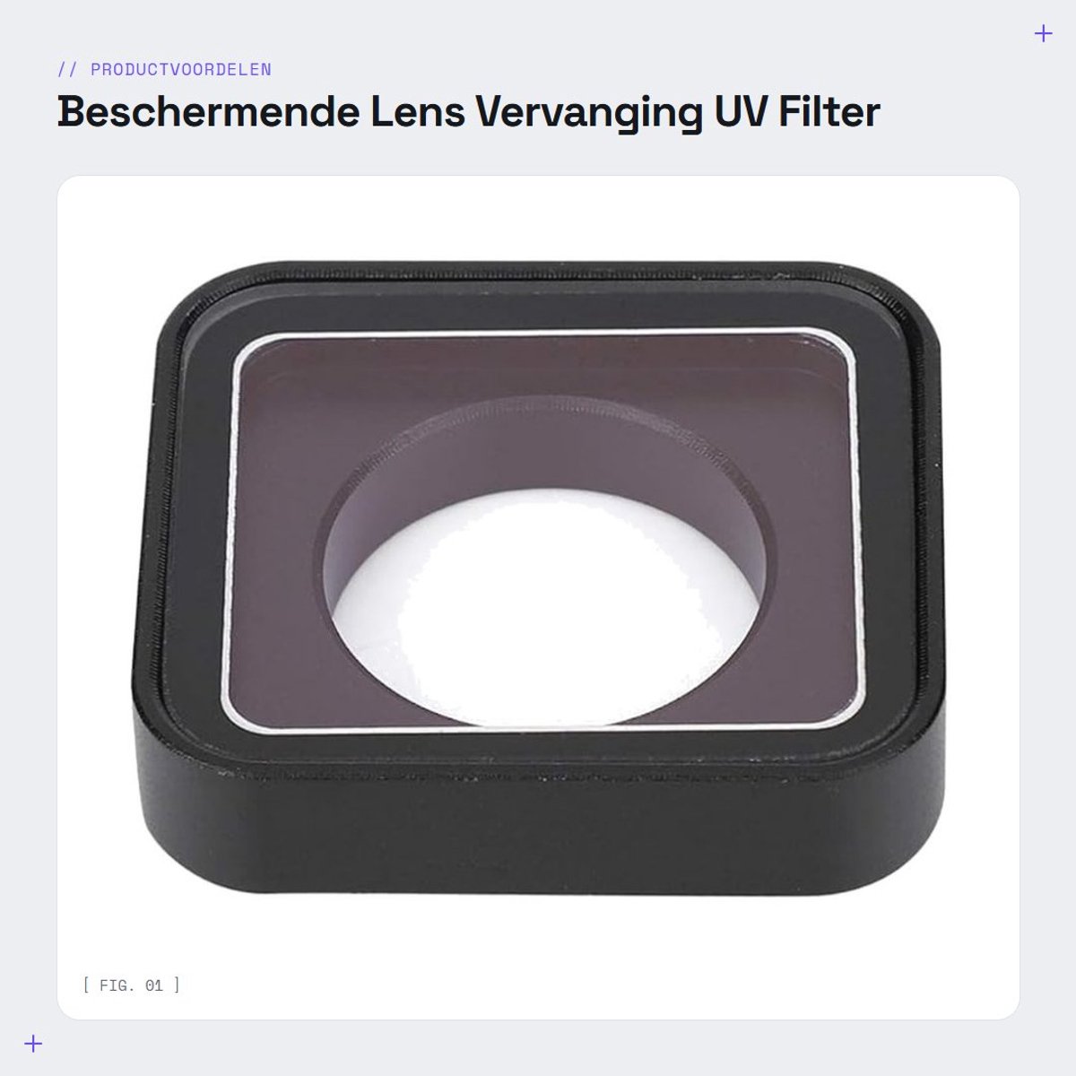 Dailygoods- Beschermende Lens UV Filter - Geschikt voor HERO5/6/7 - Duurzaam Kunststof - Eenvoudig te Installeren - Vermindert Blauwe Tint