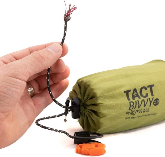 Nood Slaapzak - Survival deken - Buiten overleven - Warmte reflecterend - 213 cm - Groen — afbeelding 4