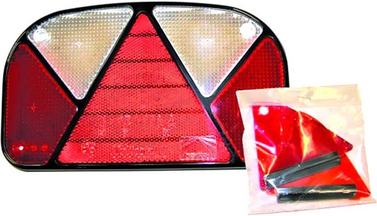 Multifunctielamp Aanhanger - Achterlicht Lens - Verkeersveiligheid Verbeteren - Universeel Links Rechts - 235 x 140 mm - Rood Geel