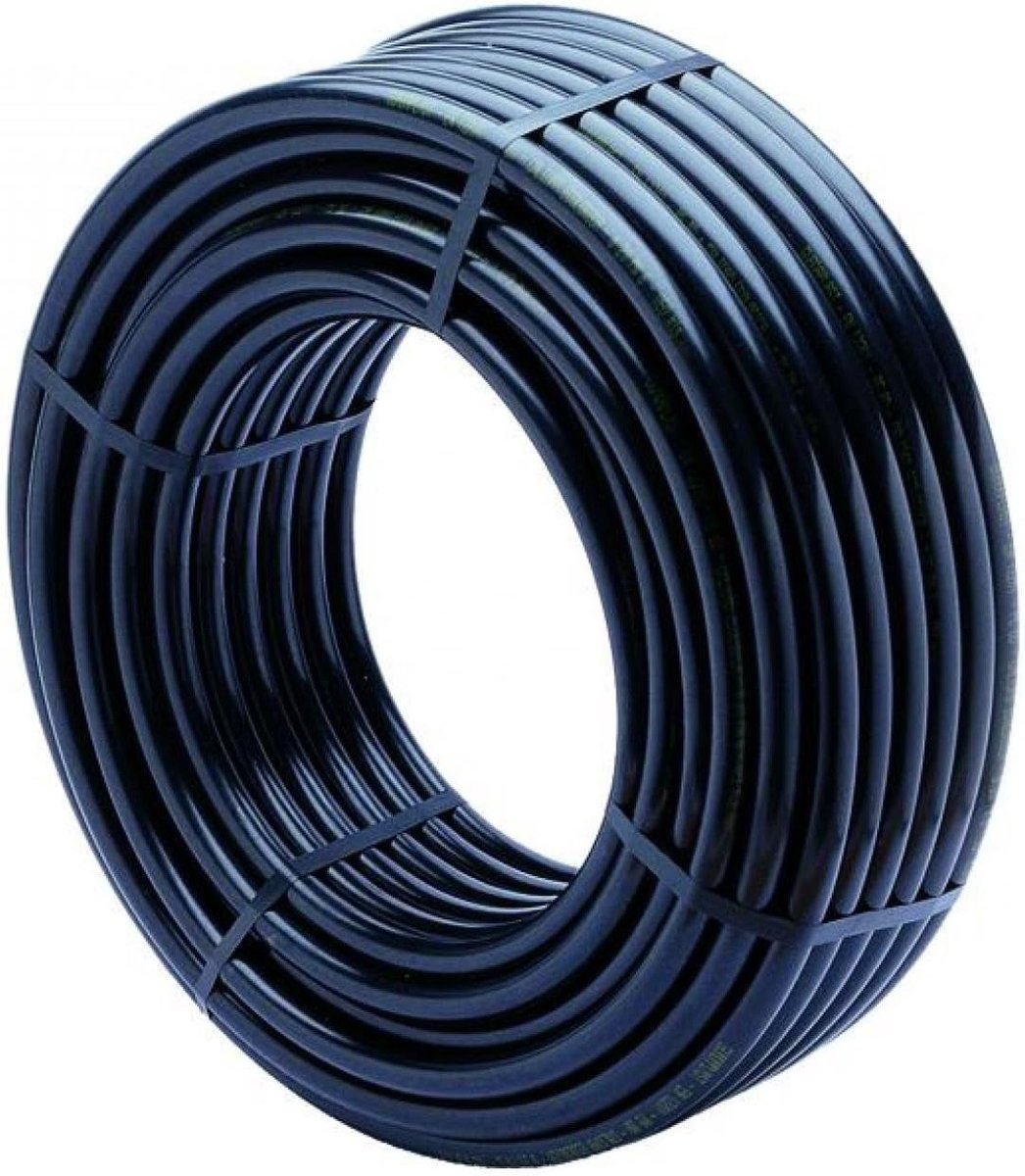 Drip Pipe - Irriatie Slang - Planten Water Geven - Zonder Gietelementen - 16mm x 100m - Zwart