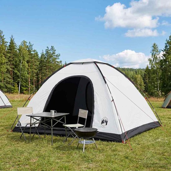 vidaXL - Kamperen - tent - 6-persoons - Wit - Blackout van Vidaxl — afbeelding 3