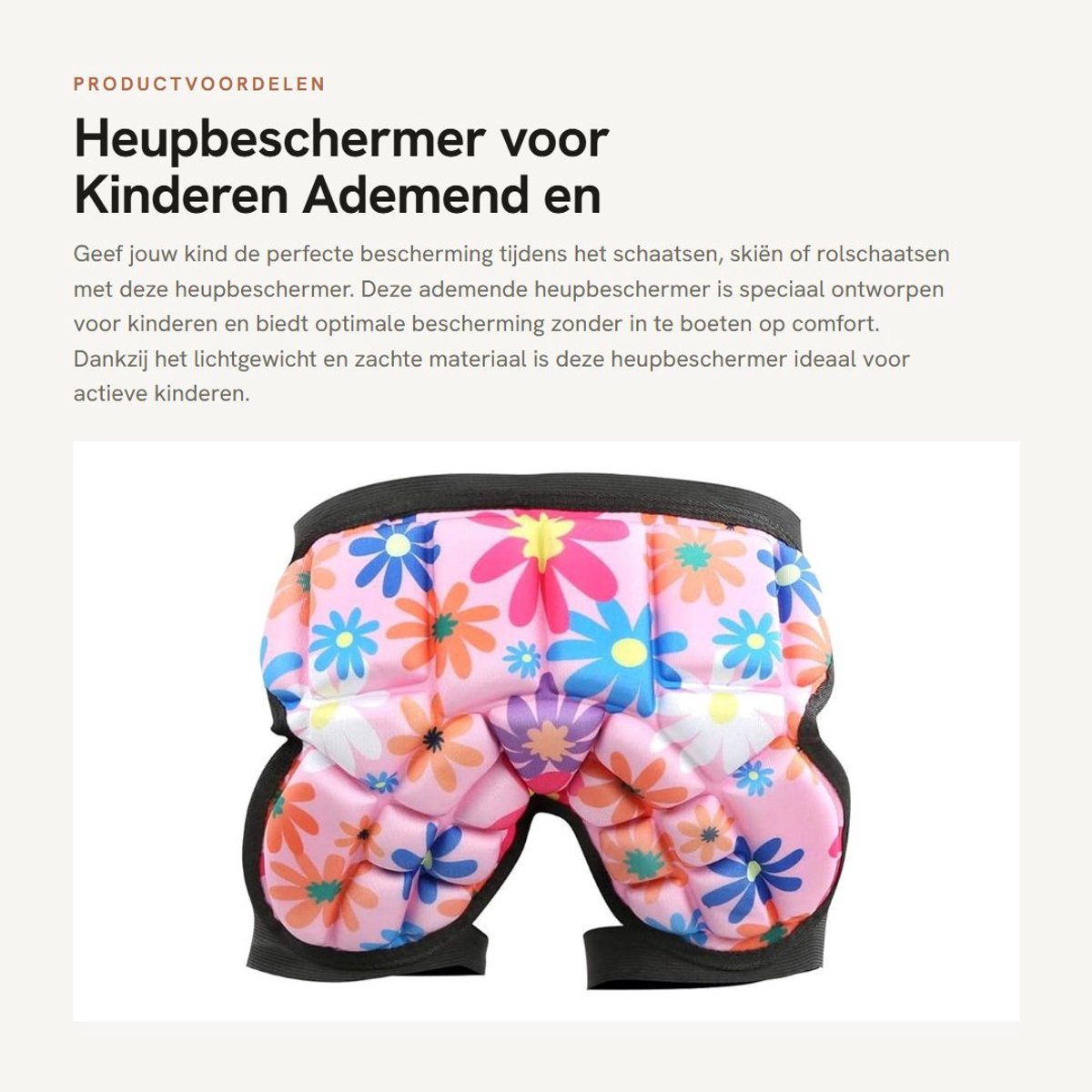 Dailygoods- Heupbeschermer Ademend - Slagvast Kussen - Verstelbare Band - Kinderen - Lichtgewicht - Comfortabel Draagcomfort - Sportbescherming