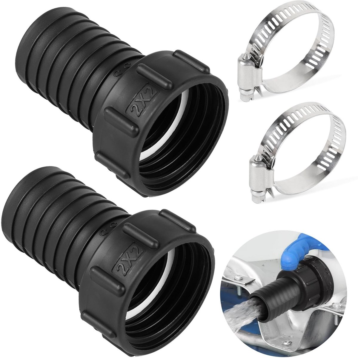 Dailygoods - IBC Tankadapter S60 x 6 voor Slangverbinding 50 mm