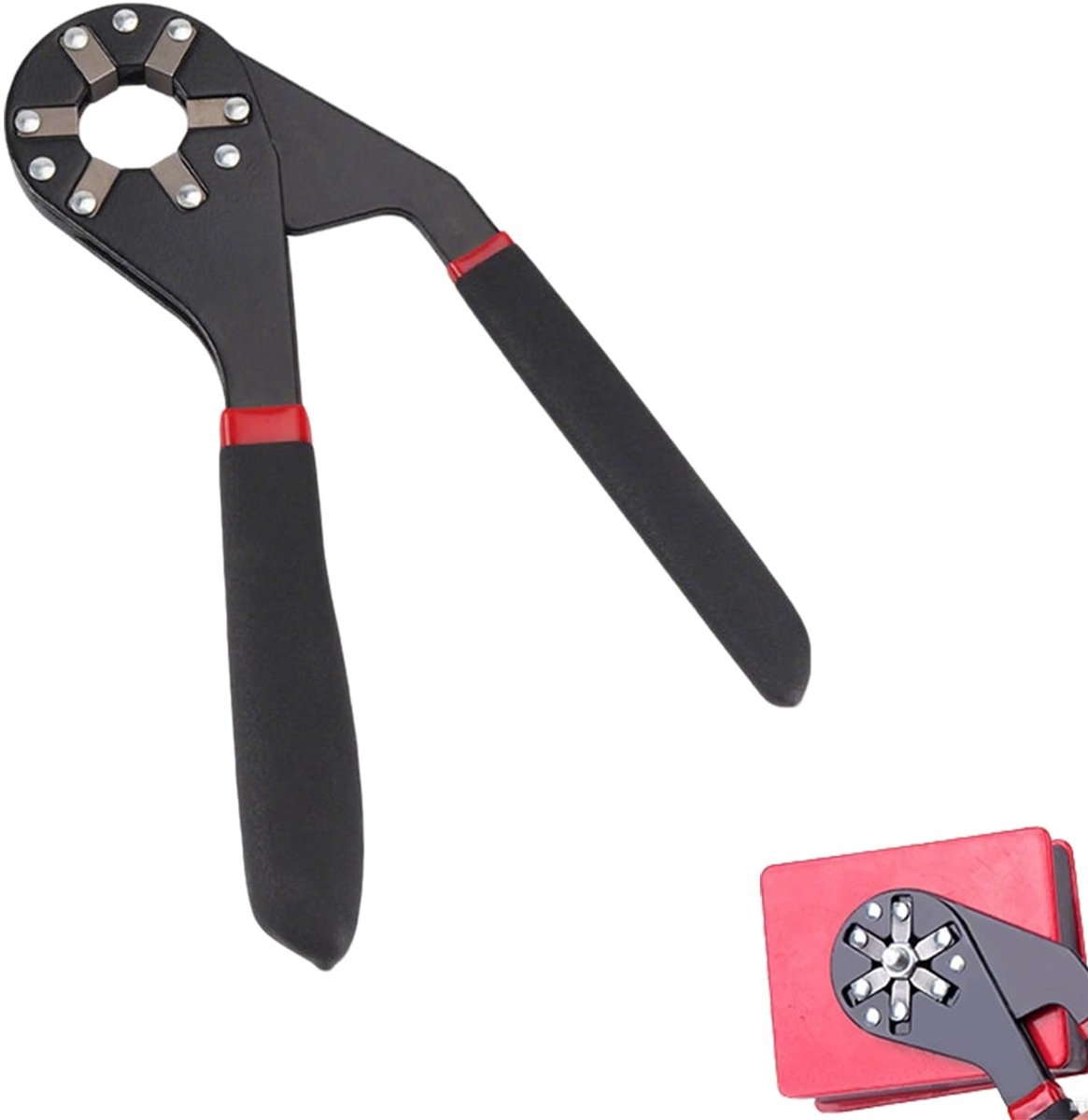 Dailygoods- Moersleutel Verstelbaar 300 Nm - Steeksleutelset - Handgreep met Sterke Grip - Geschikt voor Voertuigonderhoud - Duurzaam - Afmetingen 19,3 x 12 x 2 cm - Steeksleutel