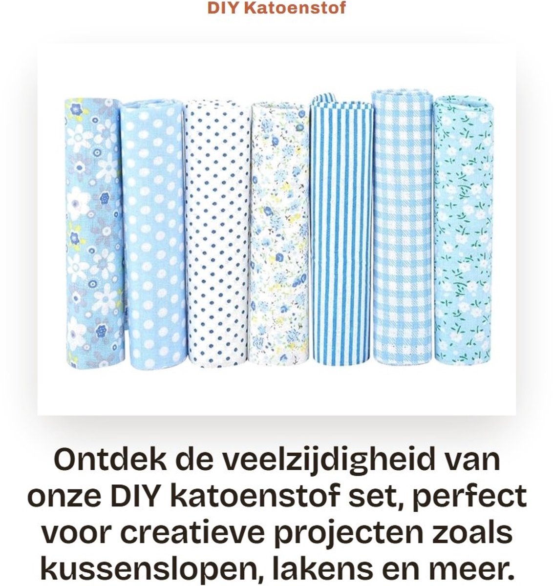 Dailygoods- Katoenstof 100% Premium - DIY Ambachten - Patchwork Stof - Multifunctioneel - Bloemenpatroon - 3 Stuks 50x50cm