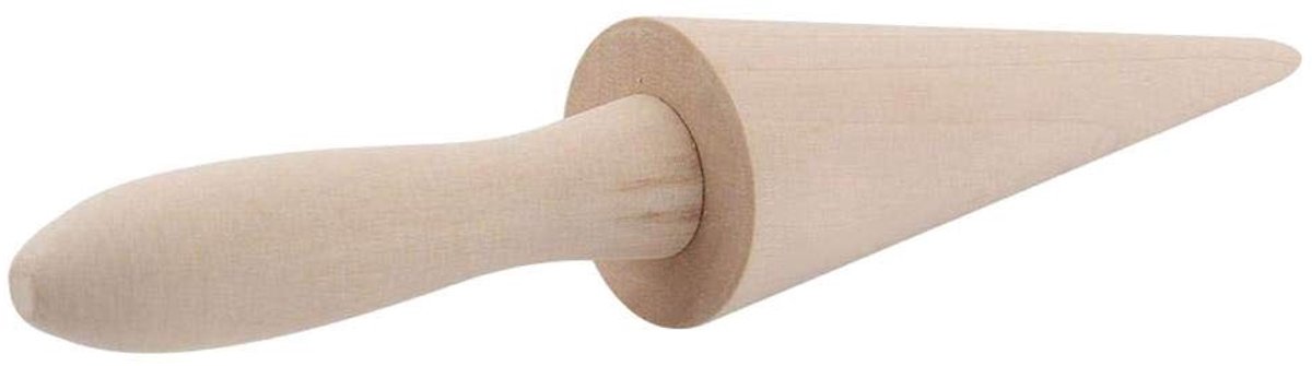 Dailygoods- Kegelroller Houten - Duurzaam Bakgereedschap - Handig in Gebruik - Veilig voor Bakbehoeften - 23x4,5 cm - Stevige Constructie - Bakroller