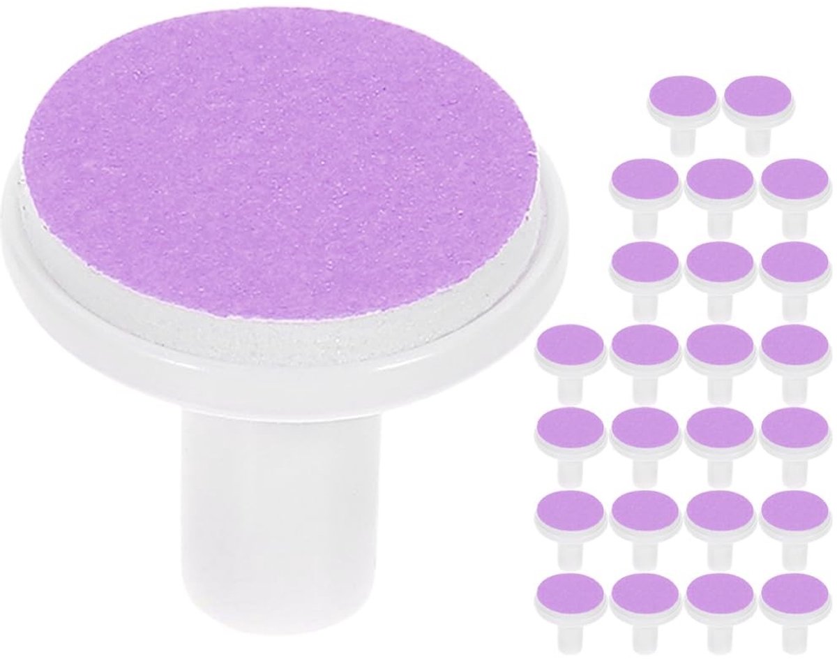 Dailygoods - Babynagelvijlpads - Reservepads - Hoogwaardig materiaal - Lila - Elektrische nagelknipper - Geschikt voor pasgeborenen - 24 stuks