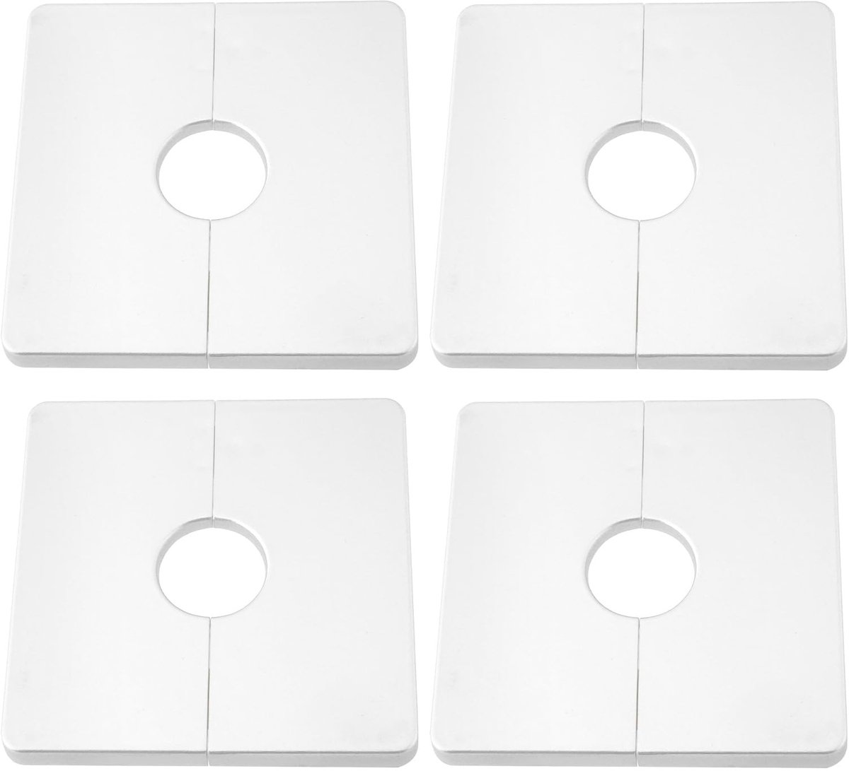 Dailygoods- Rozet 85,5 mm - Zelfklevende Platen - ABS - Voor Douchekop - Geschikt voor 1/2 Inch Pijpen - Duurzaam en Eenvoudige Installatie - Afdekplaat