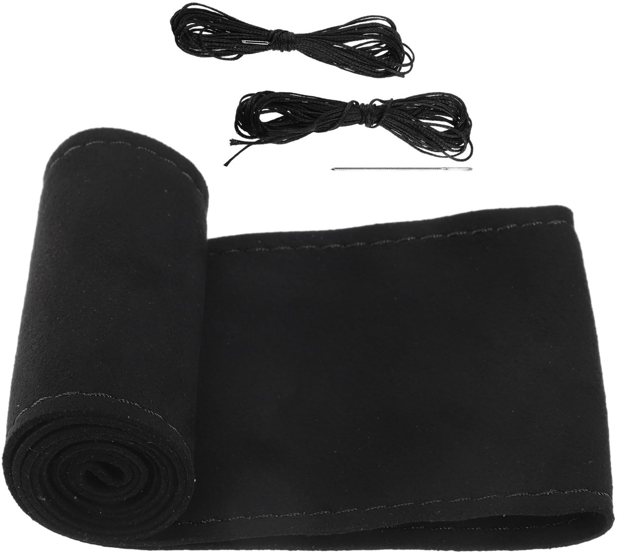Dailygoods- Stuurwielhoes Zwart - Suède - DIY - 38cm - Comfort - Duurzaam - Stuurhoes