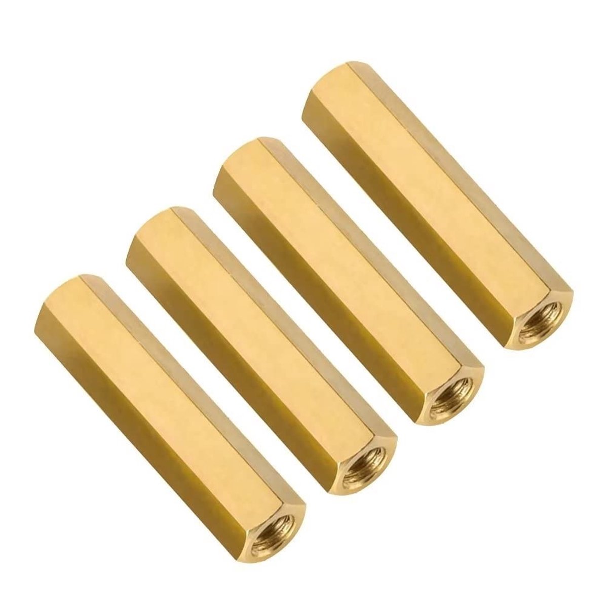 Dailygoods - Vrouwelijke Hex Spacer - Messing bevestigingsmiddelen - Goud - M2.5x11mm - Ruimte tussen componenten - Geschikt voor diverse projecten