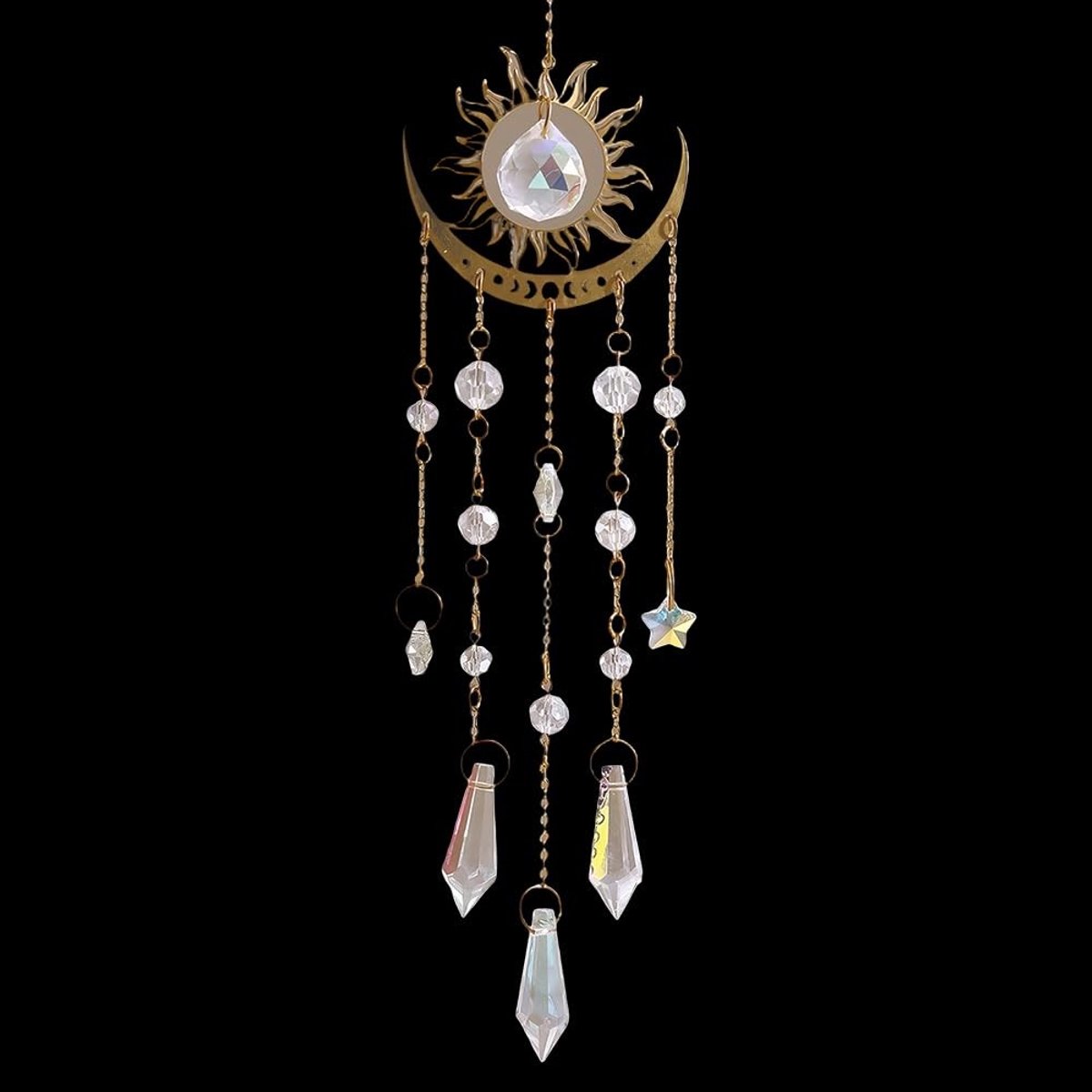 Dailygoods - Boze Oog Kristal Zonnevanger - Windgong en Prisma Decoratie