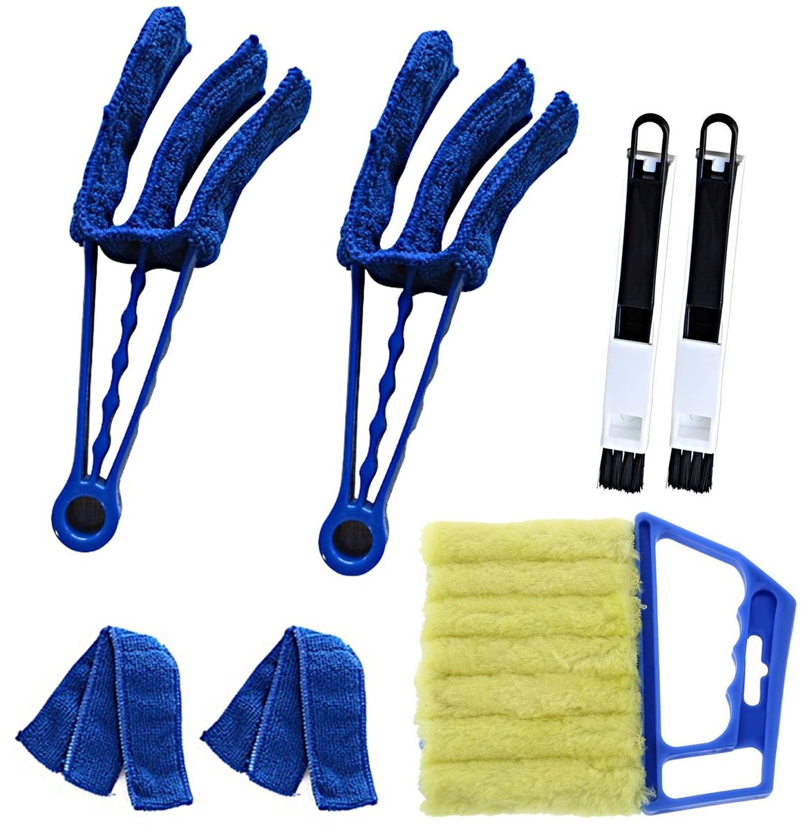 Dailygoods- Jaloezieënreiniger 7 Stuks - Jaloezieënreinigingsborstel - Microvezel - Effectieve Reiniging - Handzaam - Geschikt voor Alle Jaloezieën - Jaloezieënborstel