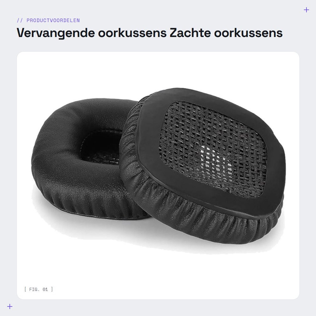 Dailygoods- Oorkussens Vervangend - 1 Paar Reserve - Zacht Eiwitleer - Hoofdtelefoon Afdekking - Comfortabel en Ademend - Ideaal voor Major II - Oorpads