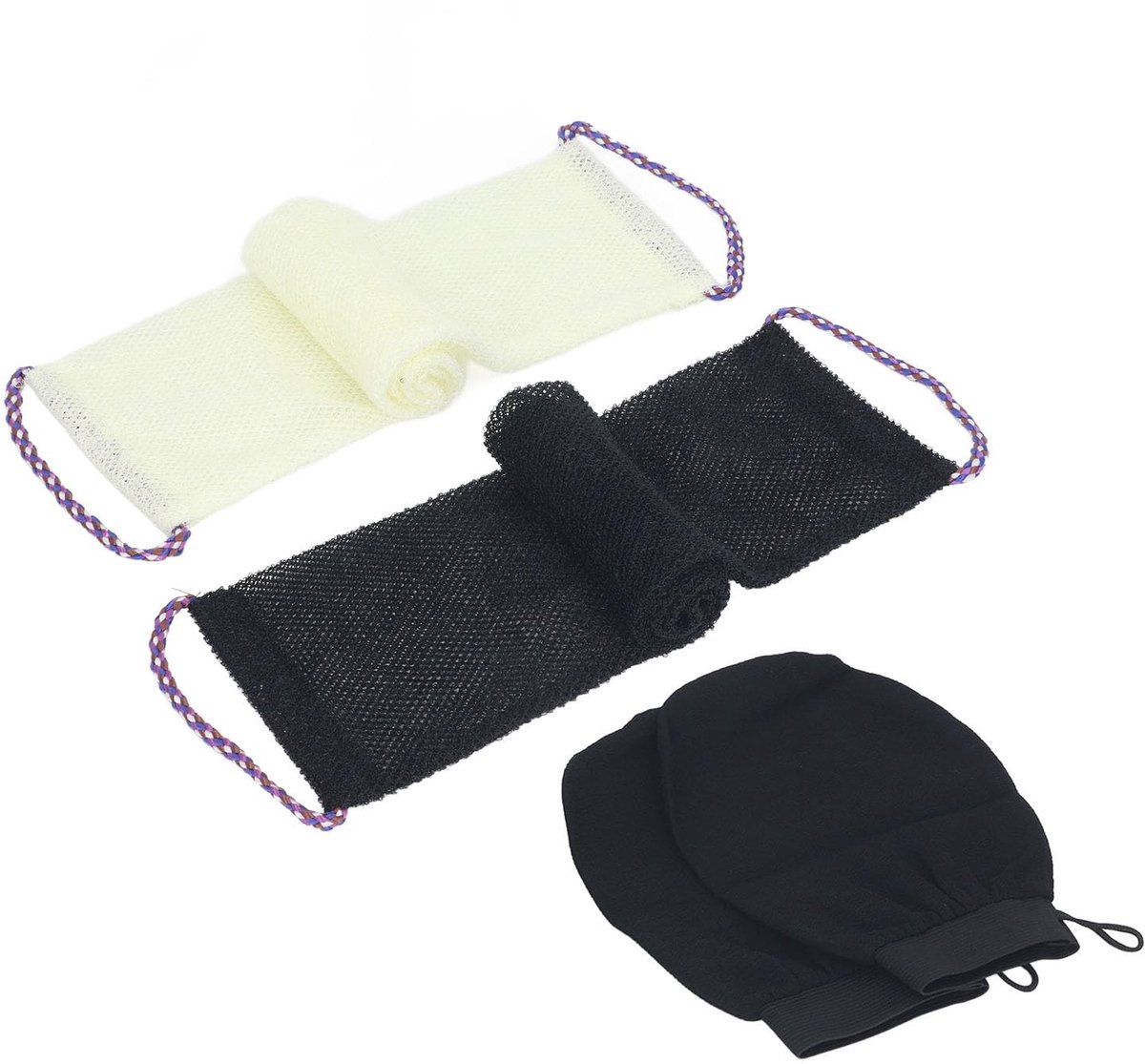 Dailygoods- Bad Spons - Zacht Nylon - Exfoliërende Douche Spons - Handriemen - Hygiënisch - Gemakkelijk Schoon te Maken - Badspons