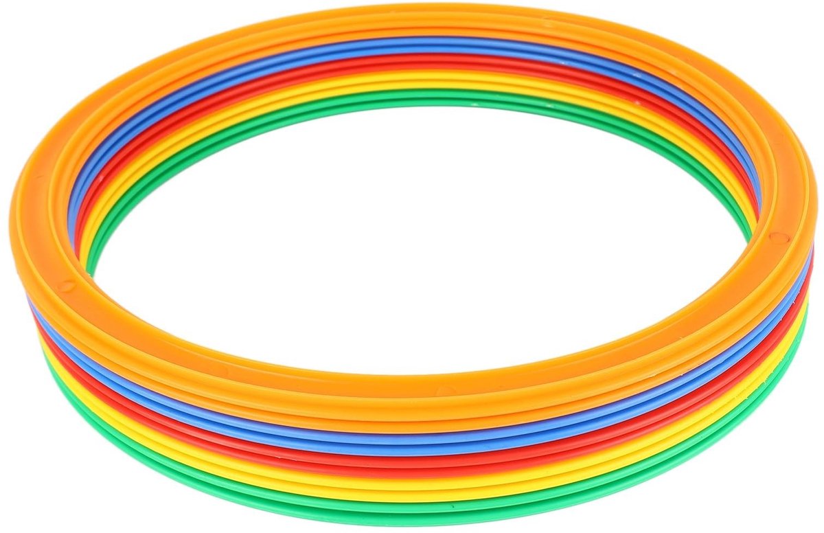 Dailygoods- Speedringenset 10 Ringen - Verhoogde Beweeglijkheid - Outdoor Ringen - Kunststof - Speelgoed - 28 cm - Snelheidsringen