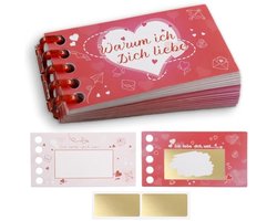 Advent Kalender Kaarten - Liefdeskaarten Set - Liefde Tonen - 24 Zelf Invulbare - 25 Delig - Roze